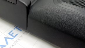 Door trim card rear right Porsche Macan 15-18 leather black without backlight and curtain, insert black gloss, scratches
