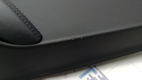 Door trim card rear right Porsche Macan 15-18 leather black without backlight and curtain, insert black gloss, scratches