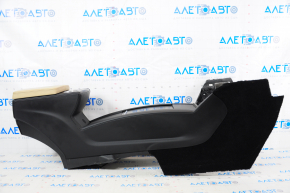 Central console armrest and cup holders Tesla Model X 16-21 leather black, beige armrest, carbon, scratches