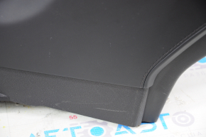 Central console armrest and cup holders Tesla Model X 16-21 leather black, beige armrest, carbon, scratches