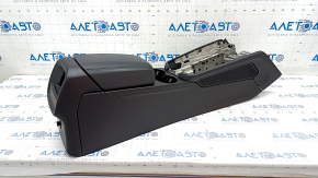 Central console armrest and cup holders Porsche Macan 15 - leather black, scratches