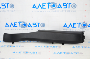 Front pillar trim left lower Tesla Model X 16-21 black, broken fastener, cracked, scratches