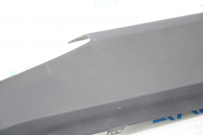 Front pillar trim left lower Tesla Model X 16-21 black, broken fastener, cracked, scratches