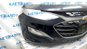 Front bumper assembly Chevrolet Malibu 19 - without parking sensors, black, sand, no grille fragment, worn