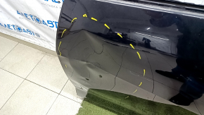 Door bare rear left Chevrolet Malibu 16- black GB8, dent, dented