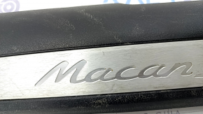 Door sill trim front left Porsche Macan 15-18 black with chrome insert Macan S, scratches