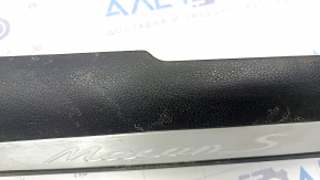Door sill trim front left Porsche Macan 15-18 black with chrome insert Macan S, scratches