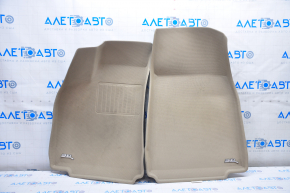 Set of floor mats for Tesla Model X 16-21 rubber beige, for 6 seats, not
