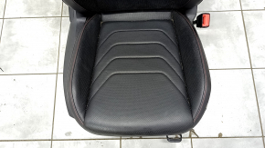 Passenger seat VW Jetta 19- with airbag, GLI black leather, red stitching, with ventilation, with heating, mechanical, for cleaning
