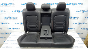 Rear row of seats 2nd row VW Jetta 19- GLI black leather, red stitching, torn, needs cleaning