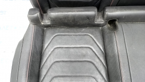 Rear row of seats 2nd row VW Jetta 19- GLI black leather, red stitching, torn, needs cleaning