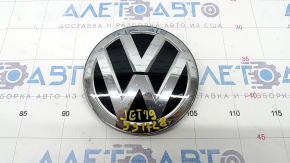 VW Jetta 19 radiator grille emblem - under distronic, sand, scratches