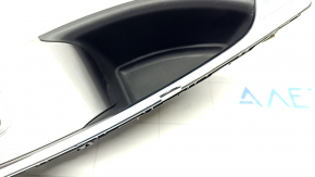 Front right window lift control trim Chevrolet Malibu 16- gray with chrome molding, chrome defect