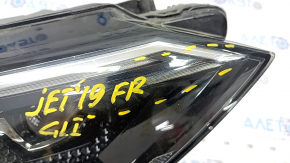 Headlight front right VW Jetta 19 - complete FULL LED, GLI, dark, sand, scratches, broken fasteners