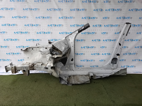 Front right quarter Ford Explorer 16-19 white, with central pillar