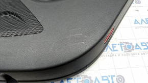 Door trim card rear right Audi Q5 8R 09-17 black with brown insert leather, molding under wood, scratches