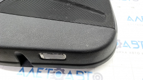 Door trim card rear left Audi Q5 8R 09-17 black with brown insert leather, molding under wood, scratches