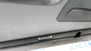 Door trim card front left Audi Q5 8R 09-17 black with brown insert leather, molding under wood, scratches