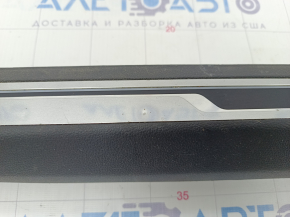 Right threshold trim VW Jetta 19- black with chrome molding and backlight, scratches, bump on the trim