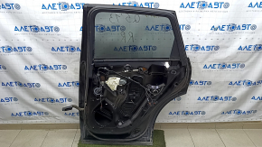 Door assembly rear right Audi Q5 8R 09-17 keyless, black LY9B, dented, bump