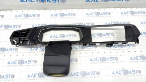 Front panel trim for instrument cluster VW Jetta 19- black gloss, with air duct, broken fastening