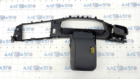 Front panel trim for instrument cluster VW Jetta 19- black gloss, with air duct, broken fastening