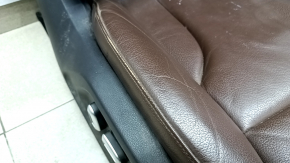 Passenger seat Audi Q5 8R 09-17 with airbag, electric, brown leather, scratches, abrasions