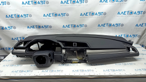 Torpedo front panel with AIRBAG Honda Civic X FC 16-21 black, scratches