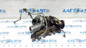 Turbine assembly with manifold right Porsche Macan 15-18 3.0T 141k with cooling pipes, driftwood