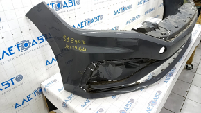Bare front bumper VW Jetta 19- GLI, gray LH7J, scratches, broken fasteners, dented