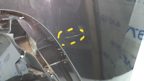 Bare front bumper VW Jetta 19- GLI, gray LH7J, scratches, broken fasteners, dented
