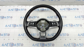 Steering wheel assembly VW Jetta 19 - black leather, with red stitching GLI, bumpers