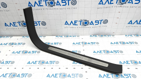 Subaru B10 Tribeca black front left door sill with chrome trim