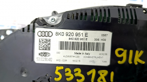 Instrument cluster Audi A4 B8 13-14 cruise 91k, glass defect