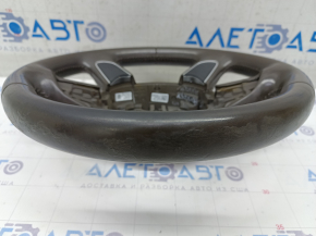 Bare steering wheel Audi A4 B8 13-16 leather brown, 4 spokes, for cleaning