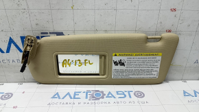 Left visor Audi A4 B8 13-16 rest beige, without hook