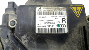 Front right headlight complete Audi A4 B8 13-16 rest xenon led, sand, scratches, broken mount