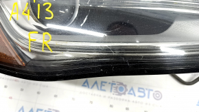 Front right headlight complete Audi A4 B8 13-16 rest xenon led, sand, scratches, broken mount