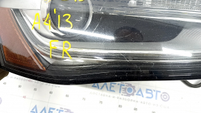 Front right headlight complete Audi A4 B8 13-16 rest xenon led, sand, scratches, broken mount