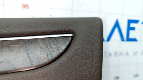Door trim card front right Audi A4 B8 13-16 rest, brown with beige insert leather, armrest leather, molding under the tree structure, sedan, scratches, broken fastening