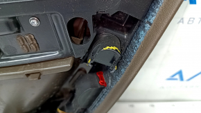Door trim card rear left Audi A4 B8 13-16 rest, brown with beige insert leather, armrest leather, molding under the tree structure, sedan, scratches, broken fasteners, cracks in the armrest