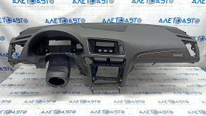 Torpedo front panel with AIRBAG Audi Q5 8R 09-17 black, wood insert
