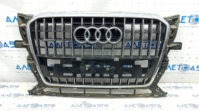 Radiator grill Audi Q5 8R 13-17 for parking sensors, gloss, chrome, varnish, sand on chrome