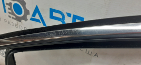 Upper front left door molding Ford Fusion mk5 13-20 chrome with glass seal, minor scratches, for polishing