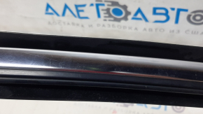 Upper rear left door molding Ford Fusion mk5 13-20 chrome with glass seal, minor scratches, for polishing