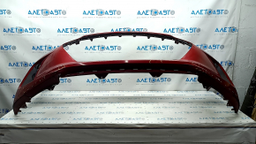 Front bumper bare Hyundai Elantra AD 17-18 pre-rest, red, cracks, break, crease, pressed, scratches