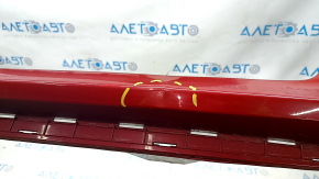 Front bumper bare Hyundai Elantra AD 17-18 pre-rest, red, cracks, break, crease, pressed, scratches