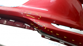 Front bumper bare Hyundai Elantra AD 17-18 pre-rest, red, cracks, break, crease, pressed, scratches