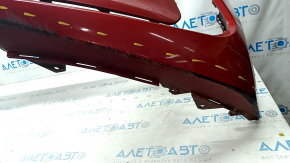 Front bumper bare Hyundai Elantra AD 17-18 pre-rest, red, cracks, break, crease, pressed, scratches