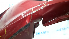 Front bumper bare Hyundai Elantra AD 17-18 pre-rest, red, cracks, break, crease, pressed, scratches